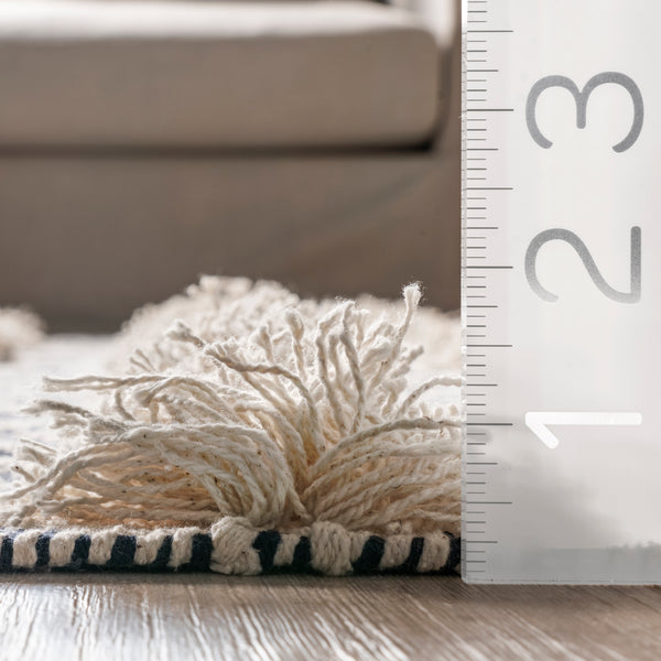 Nuloom Hand Loomed Cotton Teyana Area Rug Ivory