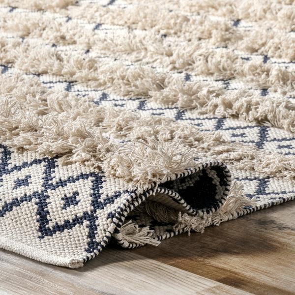 Nuloom Hand Loomed Cotton Teyana Area Rug Ivory