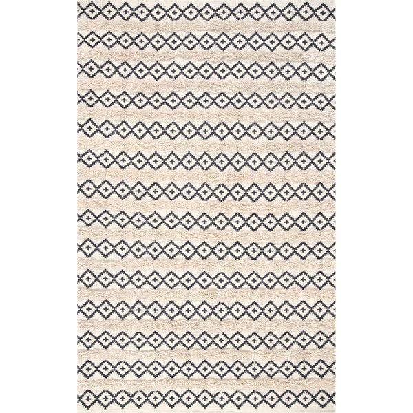 nuloom Hand Loomed Cotton Teyana Area Rug Ivory