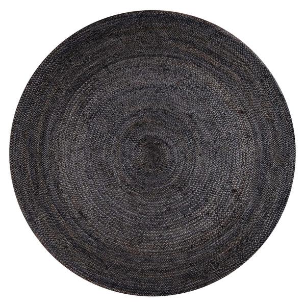 nuloom Hand Loomed Solid Daisy Jute Black