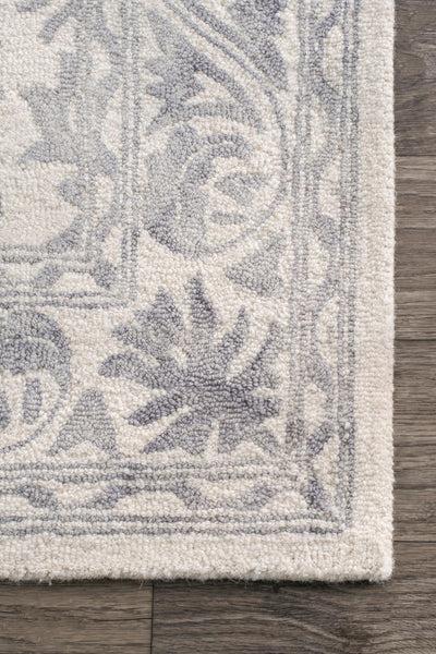 Nuloom Hand Looped Krause Area Rug Light Grey