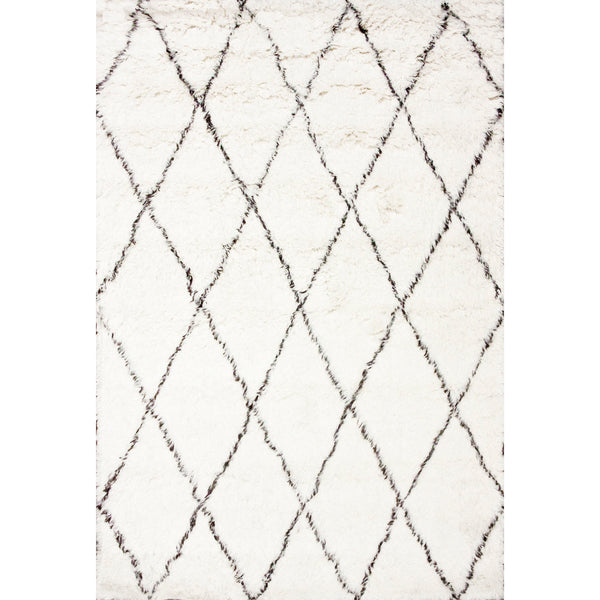 nuloom Hand Made Marrakech Shag Area Rug Ivory