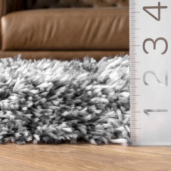 Nuloom Hand Tufted Kristan Shag Area Rug Grey