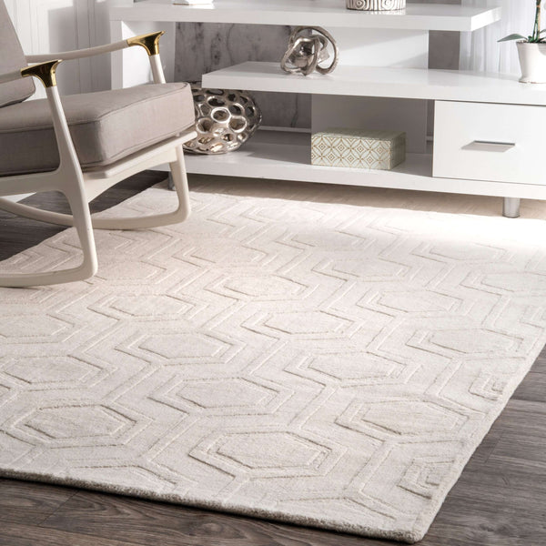 Nuloom Hand Woven Ambrose Area Rug Ivory
