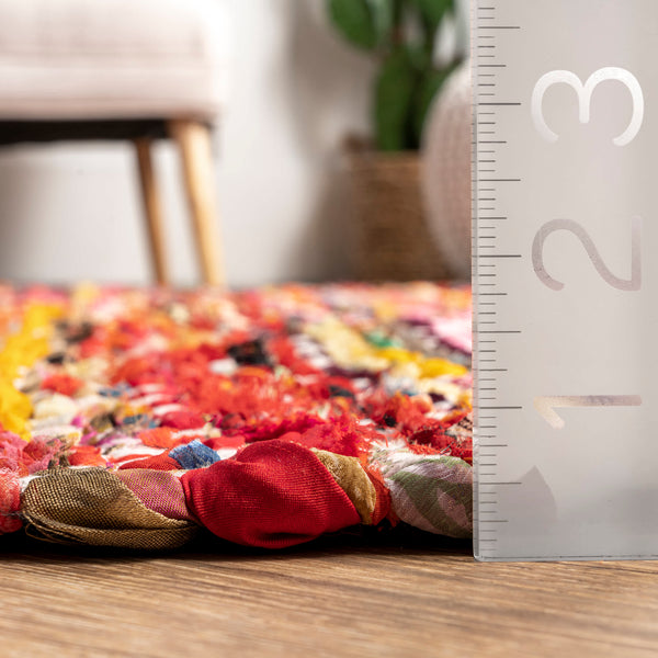 Nuloom Hand Woven Chevron Rochell Area Rug Magenta