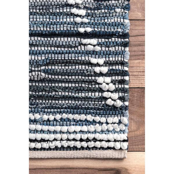 Nuloom Hand Woven Juanita Cotton Area Rug Blue