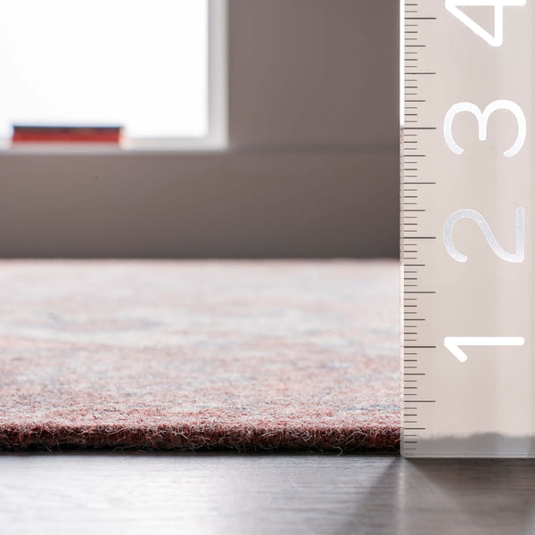 Nuloom Hand Woven Werner Fringe Area Rug Rust