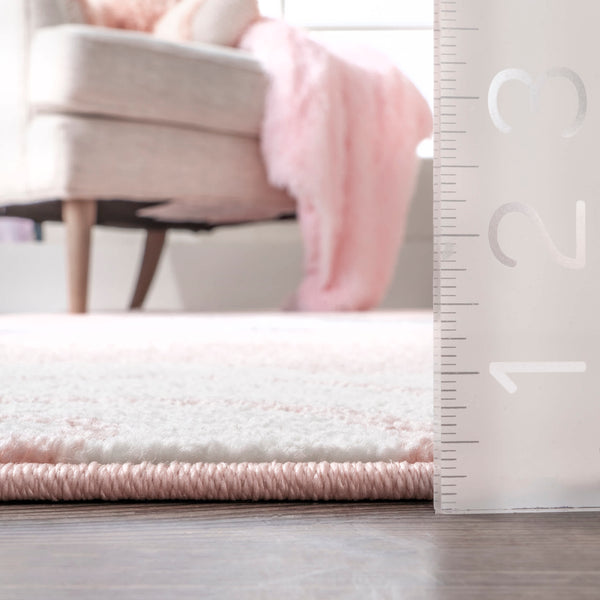 Nuloom Harlee Blushing Bears Nursery Area Rug Pink