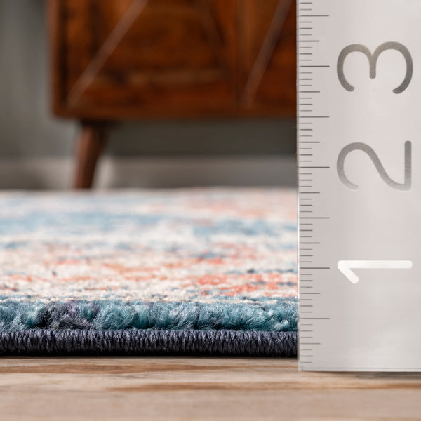 Nuloom Harley Barbed Mast Medallion Area Rug Blue