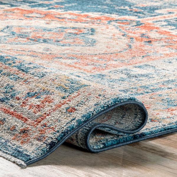 Nuloom Harley Barbed Mast Medallion Area Rug Blue