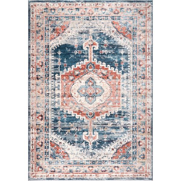 nuloom Harley Barbed Mast Medallion Area Rug Blue