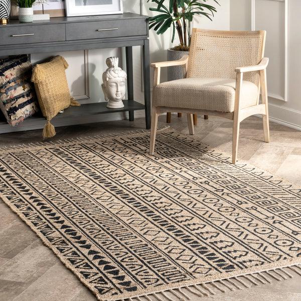 Nuloom Harmoni Ethnic Stripes Area Rug Natural