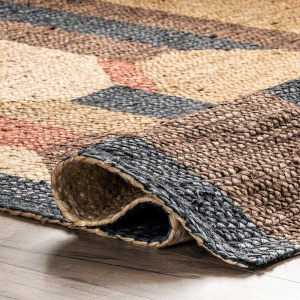 Nuloom Holli Abstract Braided Jute Area Rug Multi