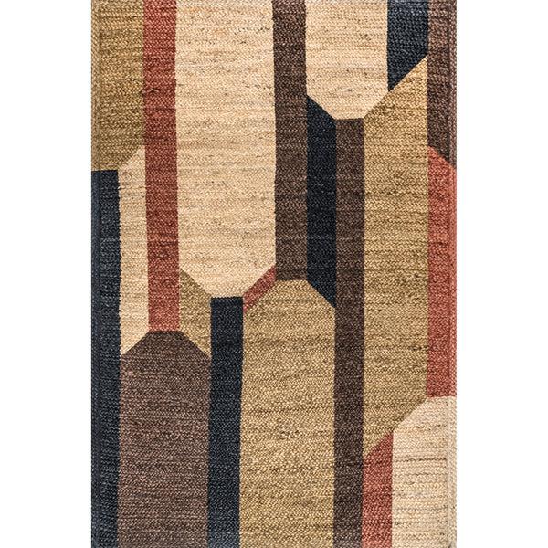 nuloom Holli Abstract Braided Jute Area Rug Multi