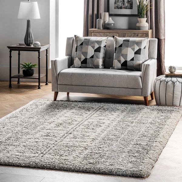 Nuloom Hurley Tribal Shaggy Area Rug Ivory