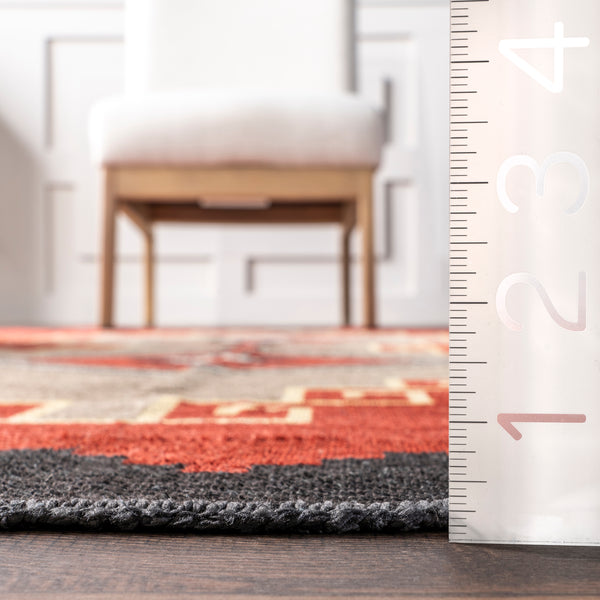 Nuloom Imelda Aztec Machine Washable Area Rug Red