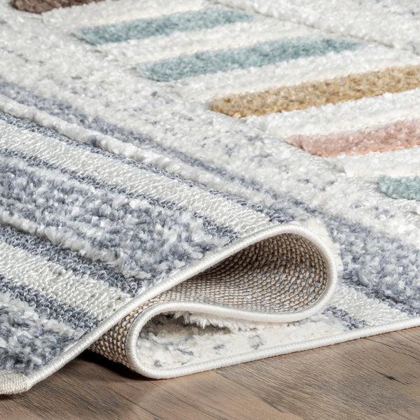 Nuloom Iria Colorful Pyramid Kids Area Rug Beige