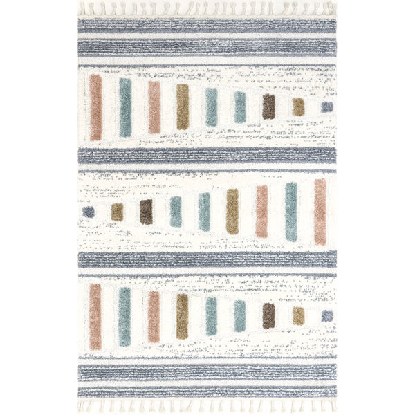 nuloom Iria Colorful Pyramid Kids Area Rug Beige