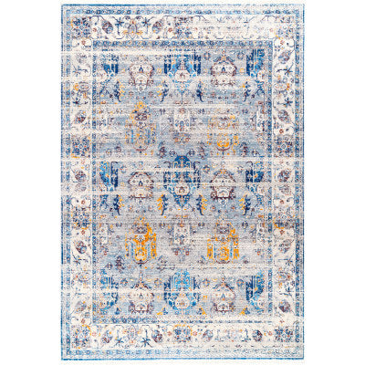 nuloom Janel Floral Fringe Grey