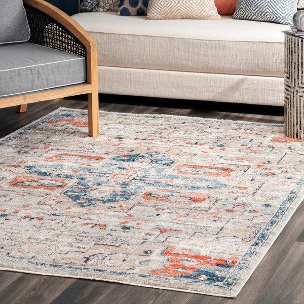 Nuloom Janessa Croix Medallion Area Rug Blue