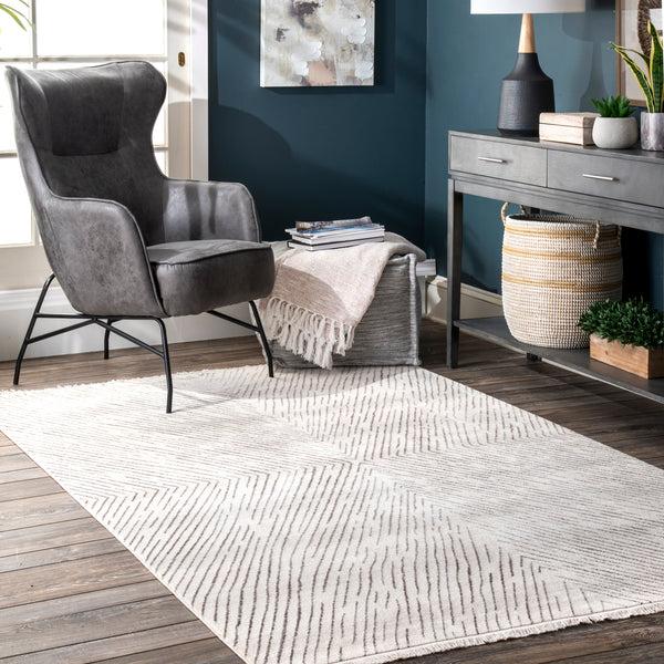 Nuloom Jazlyn Broken Chevrons Area Rug Beige