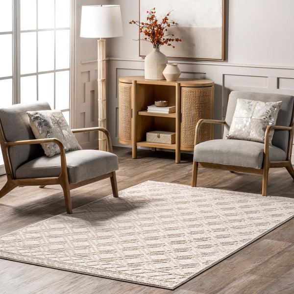 Nuloom Jolan Moroccan Lattice Area Rug Dark Gray