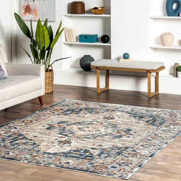 Nuloom Josephine Winged Cartouche Area Rug Grey