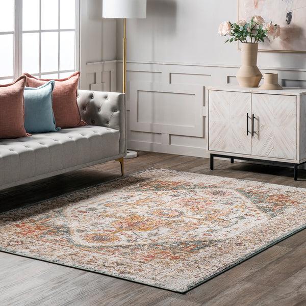 Nuloom Justine Vintage Medallion Area Rug Beige