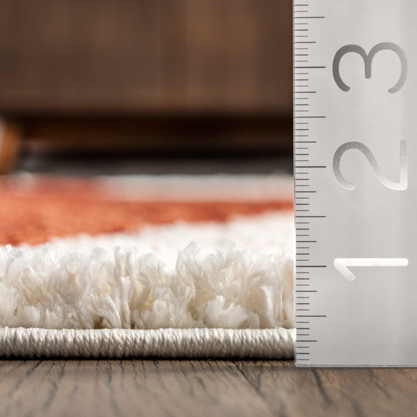 Nuloom Kali Shaggy Diamond Tassel Area Rug Rust