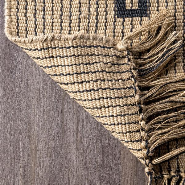 Nuloom Kamilah Geometric Jute Area Rug Natural