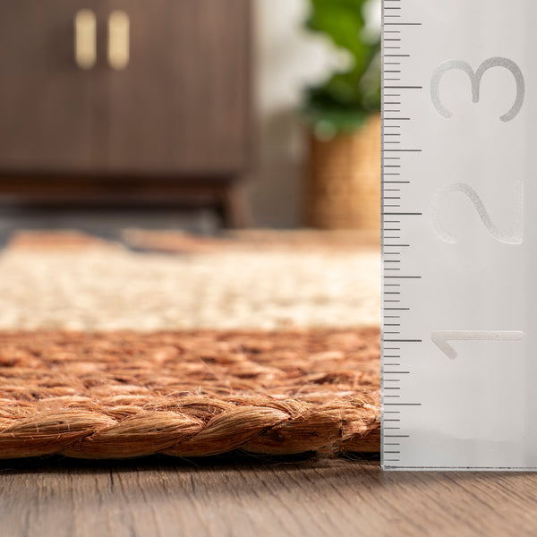 Nuloom Katy Modern Braided Jute Area Rug Brown