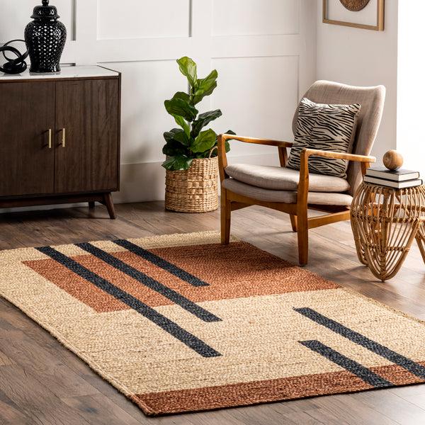 Nuloom Katy Modern Braided Jute Area Rug Brown