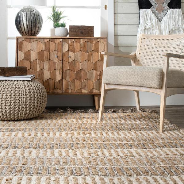 Nuloom Kelvan Entwining Bar Striped Area Rug Multi