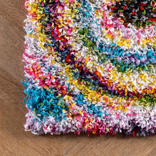 Nuloom Kindra Circles Shaggy Area Rug Multi
