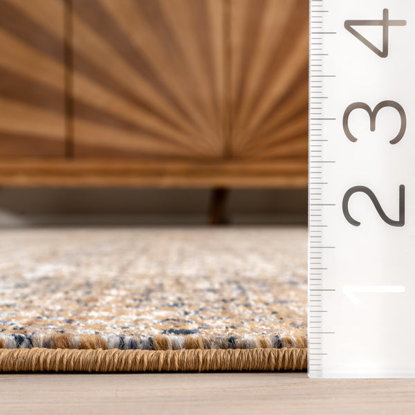 Nuloom Lavender Geometric Fringe Area Rug Blue