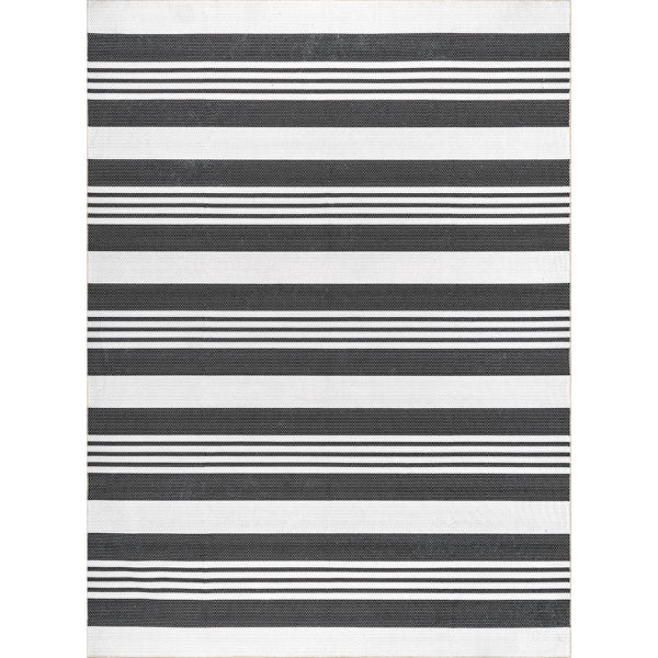 nuloom Lena Machine Washable Striped Area Rug Gray