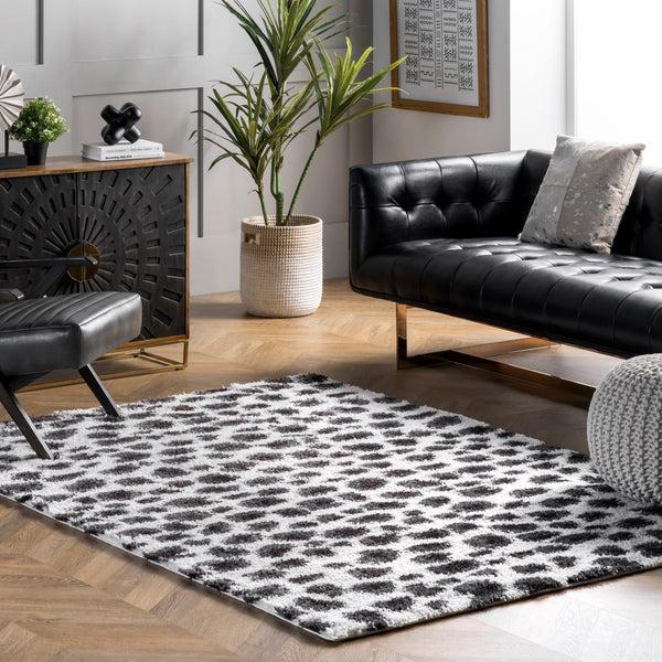 Nuloom Lennon Cozy Shag Leopard Area Rug Beige