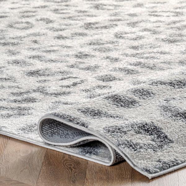 Nuloom Leopard Print Area Rug Grey