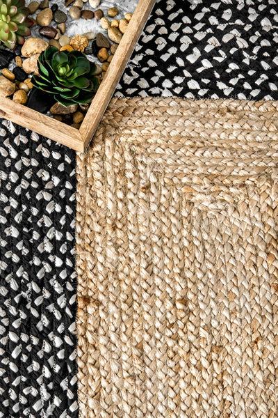 Nuloom Lesha Natural Fiber Area Rug Black