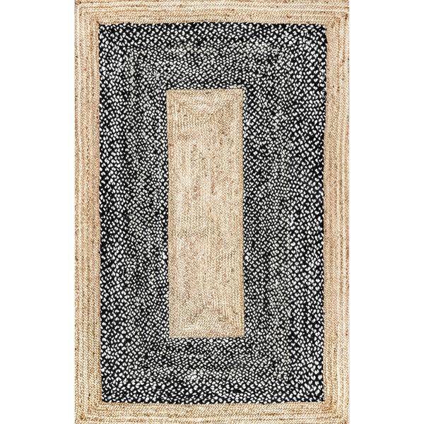 nuloom Lesha Natural Fiber Area Rug Black