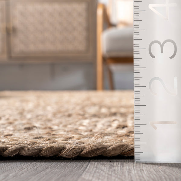 Nuloom Leva Square Tiled Jute Area Rug Natural