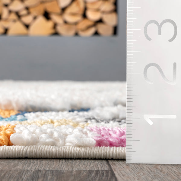 Nuloom Lilou Moroccan Kids Tassel Area Rug Beige