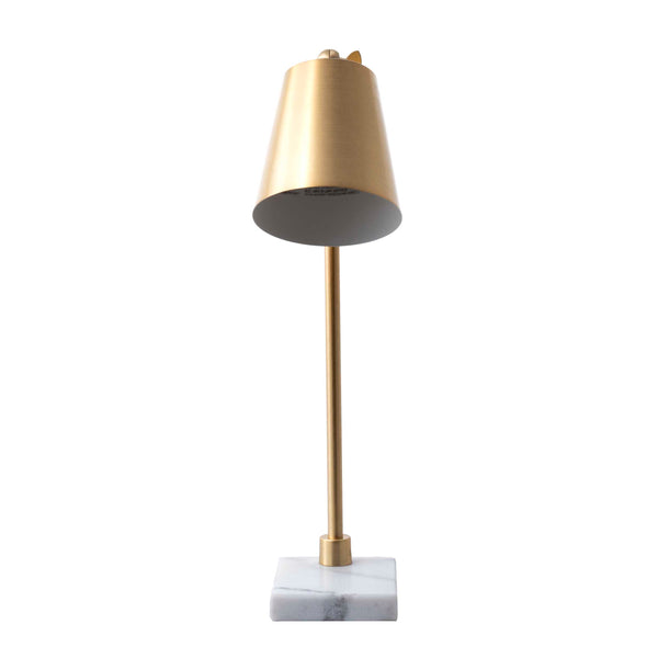 Nuloom Lincoln 31" Brass & Marble Table Lamp Brass