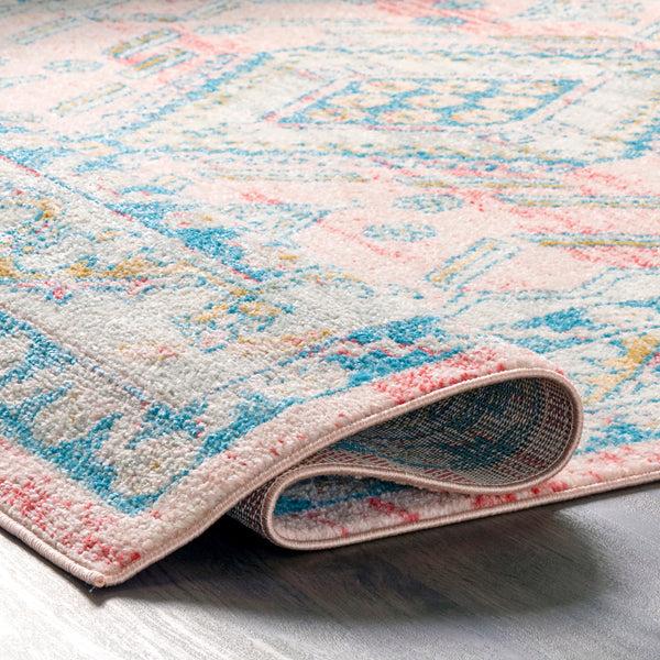 Nuloom Louise Tribal Diamond Area Rug Light Pink