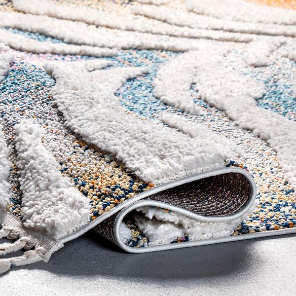 Nuloom Luci Zebra Striped Shag Area Rug Ivory