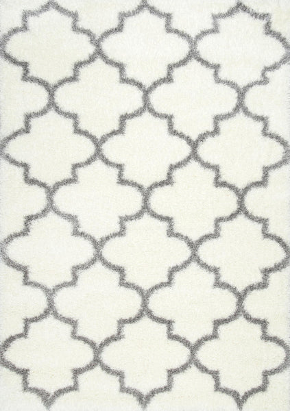 nuloom Luna Trellis Shag Ivory