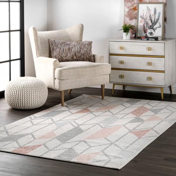 Nuloom Lydia Cubist Trellis Area Rug Beige