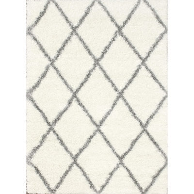 nuloom Machine Made Diamond Shag Grey