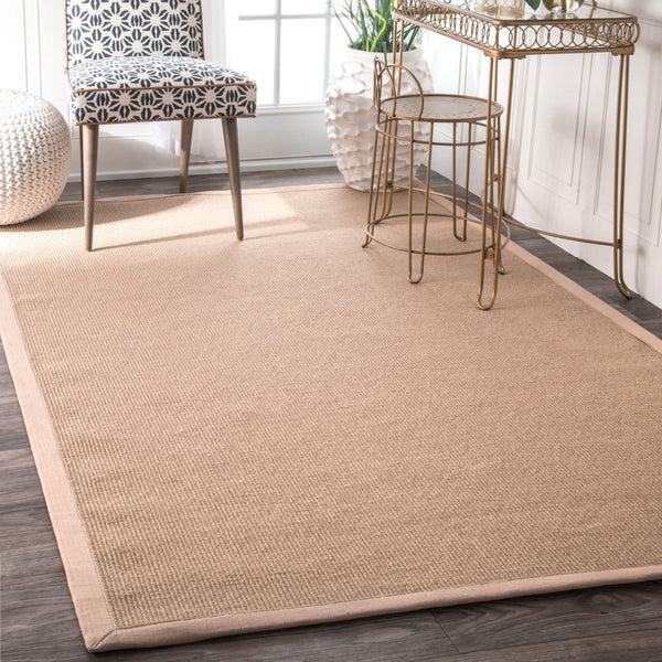 Nuloom Machine Woven Laurel Jute Area Rug Beige