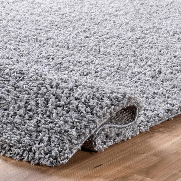 Nuloom Marleen Plush Shag Area Rug Silver